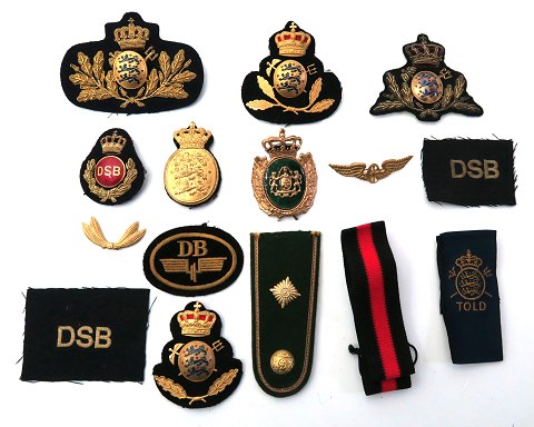 DSB, kasket- og uniformsemblemer m.m. (15) | ebuy.dk