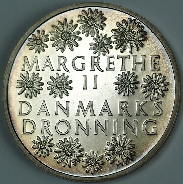 Dronning Margrethe II´s regentjubilæum 1972-82 - Medaille af | ebuy.dk